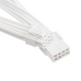 FormulaMod All White PSU Extension Kit , Color Cable Solid Combo 300mm ATX24Pin PCI-E8Pin CPU8Pin With Combs