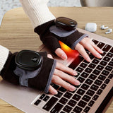 Rechargeable Quick Heating Winter Warm Adjustable Electric Heated Gloves Portable Smart Fingerless