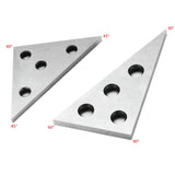 2PCS Precision Machinist Measurement Tool Angle Block Ruler 30/45/60/90 Degree Inch Metric Triangle Steel Block Angle