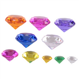 Diving Pool Toys Colorful Diamond Gem with Treasure Pirate Chest Box Summer Underwater Gemstones Set for