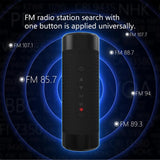 Outdoor Bluetooth Speaker Waterproof 5200mAh Power Bank Bicycle Portable Subwoofer Bass Speaker LED