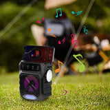Outdoor Solar Torch Speaker HiFi Surround Sound with Flashlight Bluetooth-compatible 5.0 Wireless Speaker