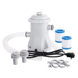 330 GPH Paddg Electric Water Pump - With 2 Filter Cartridges, For Above Ground Small Pools & Filters