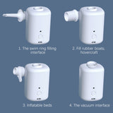 Electric Pump Portable Wireless Compressor Iator/Deflator Pumps for Iatable Cushions Air Beds Boat Swimming Ring