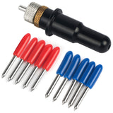 1Pc Roland Blade Holder Black Colour +5 45 + 5 Pcs 60 Degree Refine Rabbit Redsail Cutter Plotter Cutting Blades