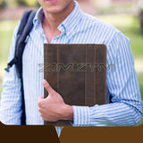 A4 Business Loose-leaf Detachable Book Binder Tabs Notepad Thick Brown Portable Leather Notebook Cover