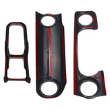 Center Console Panel Dashboard Cover Trim for Jeep Wrangler JL 2018-2021/ Gladiator JT 2020 Accessories (Red)