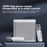 Portable Bluetooth Speaker Wireless Microphone Singing Equipment Stereo Bass Subwoofer Karaoke Party Support AUX New