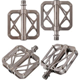 Titanium Alloy Bicycle Pedals - 3 Sealed Bearings, Mountain & Road, Flat, Ultralight Wide Platform, Accessories