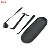 4Pcs Stainless Steel Candle Snuffer Trimmer Set Candle Hook Tray Dipper Scissors Candle Accessory Set Home Extinguisher Tool
