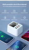 VIKEFON 40W Wall 4 Port With LED Display QC3.0 PD3.0 USB Fast Charger For iPhone 15 14 13 Huawei Xiaomi Samsung