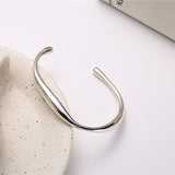 S925 Sterling Silver Irregular Flow Square Bracelet