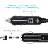 Male Cigarette Lighter to O Ring Terminal Harness Extension Cable Cord 14AWG Wire for Car Inverter Air Pump Sprayer Compressor