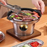 1pc Mini Alcohol Grill Stove, Grill Basket For Fish Mini BBQ Grill Alcohol Stove,  Stainless Steel Barbecue Grill, Indoor Baking Pan