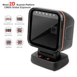 High-speed 2D Scanning Global Exposure CMOS Barcode Scanner Larger Window All-round Platform Desktop QR Code Reader X1
