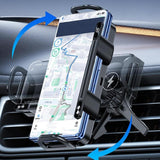 Car Vent Air Outlet Mount Double Coil Design Navigation Bracket For Straight Screen Mobile Phone