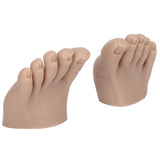 Nail Art Foot Model Professional Tattoo Practice Foot Model Washable Reusable Silicone for Tattoo Salon
