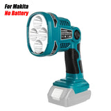 9inches 12W 1120LM Cordless LED Work Light Lamp Outdoor Camping Portable Flashlight for 14.4V-20V Li-ion Battery