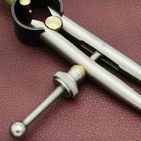 Compact Round Leg Spacing Gauge Stainless Steel Adjustable Edge Divider Compass Diy Handmade Leather Tools