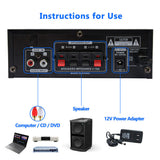 HIFI Bluetooth Audio Amplifier Power amplificador Support Remote Control FM USB SD Treble Bass Home Theater Amplifiers