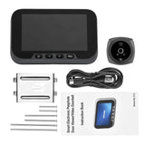 4.5'' 1080P 2MP LCD Digital Viewer Peephole Doorbell - For Apartment, Human Body Detection, Color IR Monitor, Security Camera