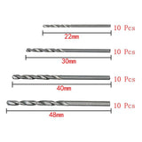 40Pcs Titanium Twist Set,Cobalt Metric Bits 0.5mm - 2.0mm for Metal,Stainless Steel Sets Small Drill Bit