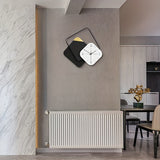 1pc Modern Minimalist Personality Metal Eco-friendly Plate Creative Wall Clock -17.7 "(approx. 45 Cm) - Large Battery Operated Clock For Living Room, Kitchen, Bedroom, Dining Room And Office Decor