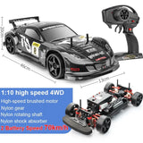 1:10 Double Shock Absorber 70km/h High Speed Drift Remote Control Car 2.4G 4WD RC Off-road Vehicle Kids Birthday Christmas Gift