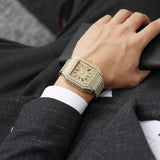 PINTIME Ice Out Square Watch For Men Top Brand Luxury Full Diamond Mens Watches Ultra Thin Waterproof Hip Hop Clock Dropshipping