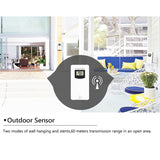 Wireless Station with Atomic Clock and USB - 197FT (60M) Temperature Humidity Meter, HD Weather Thermometer