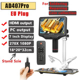Andonstar AD407 Industrial Video 7 Inch 270X HDMI Digital Microscope For Professional PCB/SMD Soldering Tools