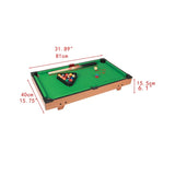 Billiards Game Triangle Rack Interaction Toy Mini Tabletop Pool Table Set, for Kids Adults Playroom Kindergarten Family Bedroom