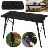 Aluminum Alloy Folding IGT Table with Adjustable Height and Carrying Bag - For Outdoor Camping, Picnic, Beach