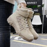 High top couple hiking outdoor off-road desert boots, camping plus size training shoes, men's shoes versatile