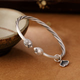 Women's Personality Matte Lotus Ginkgo Leaf Bracelet