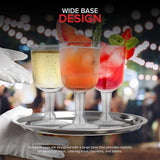 Clear Plastic Glass Recyclable Shatterproof Wine Goblet - Disposable & Reusable Cups for Champagne, Dessert 40Pcs
