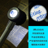 Magnifier dermatoscope handle smooth clear measure Scale 45X type B bigger vision with UV light