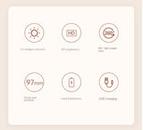 Intelligent sunscreen UV makeup mirror handheld LED beauty mirror portable charging eye protection USB