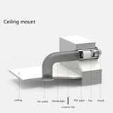 ABS Round Duct Fan Booster Exhaust Ventilator Ventilation Vent Air 4'' for Window Wall Bathroom Toilet Kitchen 220V