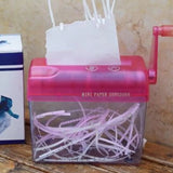Small Paper Wear-resistant Hand Crank Plastic Household Daily Convenient Manual Shredder Office Accessory