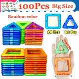 Magnetic Building Blocks Big and Mini Size DIY Magnets Kids Designer Construction Set Gifts for Children Toys