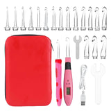 2024 New Crochet Hoo Set DIY Steel Knitting Needles es Knit Craft Scissors Markers Weaving Sewing Accessories Tools