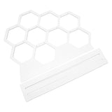 Natural Wood White Honeycomb Earrings Necklace Holder Jewelry Display Stand Earring Storage Rack