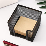 Multifunctional Organizer Metal Organization Convenient Desktop Memo Pad Sticky Note Mesh Box