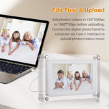 10.1 Inch WiFi Acrylic Photo Digital Picture Frame Built-in 8GB Memory for Friends Families, Frameo APP Sharing