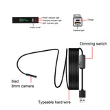 Wifi LED Camera 8mm Lens 1200P HD Waterproof Car Diagnostic Tools Inspection Borescope Industrial Endoscope Universal