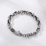 925 Sterling Silver Skull Thick Type Men's Bracelet