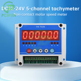 DC 12-24V 5-channel 6 Digit LED Counters Tachometer NPN Hall Proximity Switch Sensor Speed Measure Meter