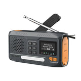 Portable DAB/FM Bluetooth Solar Receiver with Hand Crank - Emergency Outdoor Radio with LED Flashlight and SOS.