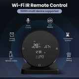 WiFi Tuya Smart Home Temperature Humidity Sensor 5V 1A IR Remote Control Hygrometer Thermometer Adjustable Screen Brighess